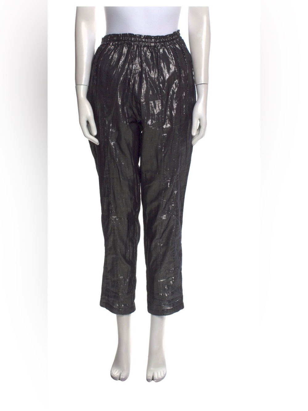 Suzi Kondi Shimmery Charcoal Cropped Pants
